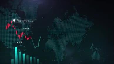 AE模板股票市场交易介绍折线图分析金融视频的预览图